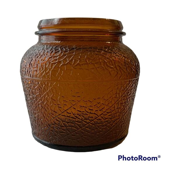 Anchor Hocking Baked Beans Jar B & M 4" L-650-B Brick Oven Crock Vintage Glass - Picture 1 of 10